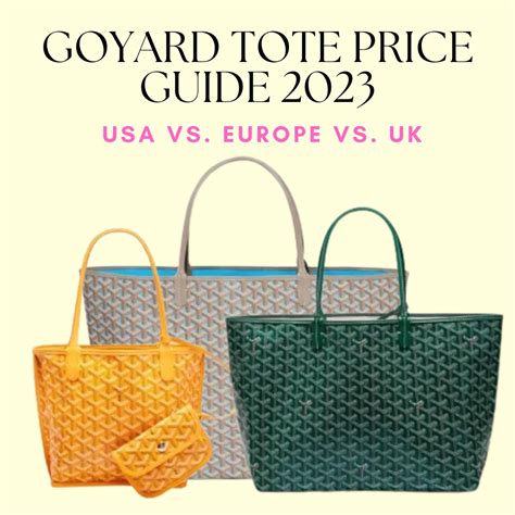 goyard tote bag price 2023|goyard belvedere pm price 2023.